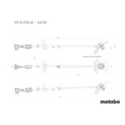 Metabo RTD 18 LTX BL 30 akumulátor strunová sekačka bez akumulátoru, rukojeť D 18 V šířka sekání: 300 mm