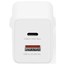 Digitus DA-10302 USB nabíječka, 1x USB A , 1x USB-C®, 45 W, bílá