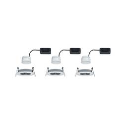 Paulmann Nova vestavné svítidlo do koupelny sada 3 ks LED LED 18 W IP44 Hliník (soustružený)