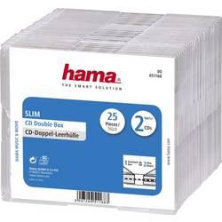 Hama obal na CD 2 CD/DVD/Blu-ray polystyren transparentní 25 ks (š x v x h) 12.5 x 14.2 x 0.52 cm 00051168
