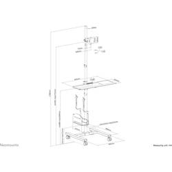 Neomounts FPMA-MOBILE1700 Pojízdný vozík na PC/monitor 1 Displej: (s) 25,4 cm (10) - 81,3 cm (32) černá nakláněcí, otočný, naklápěcí, nastavitelná výška
