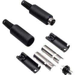 BKL Electronic 0204004 mini DIN konektor zástrčka, rovná Pólů: 6 černá 1 ks
