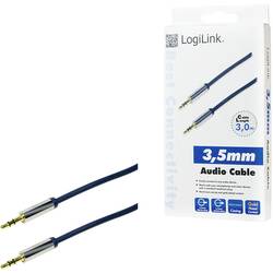 LogiLink CA10300 jack audio kabel 3.00 m černá (matná) pozlacené kontakty