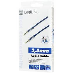 LogiLink CA10300 jack audio kabel 3.00 m černá (matná) pozlacené kontakty