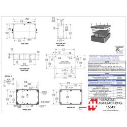 Hammond Electronics 1554XGY univerzální pouzdro ABS šedá 1 ks