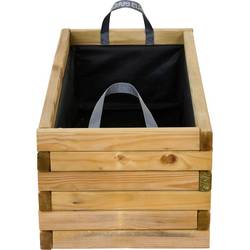 Siena Garden TANUSSLIM 90 Box na rostliny Borové dřevo, fleece přírodní, černá