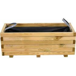Siena Garden TANUSSLIM 90 Box na rostliny Borové dřevo, fleece přírodní, černá