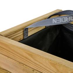 Siena Garden TANUSSLIM 90 Box na rostliny Borové dřevo, fleece přírodní, černá