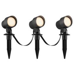 Brilliant G40911/06 Außenspießleuchte 3er Set zahradní osvětlení Energetická třída (EEK2021): F (A - G) LED pevně vestavěné LED černá
