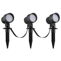 Brilliant G40911/06 Außenspießleuchte 3er Set zahradní osvětlení Energetická třída (EEK2021): F (A - G) LED pevně vestavěné LED černá
