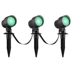 Brilliant G40911/06 Außenspießleuchte 3er Set zahradní osvětlení Energetická třída (EEK2021): F (A - G) LED pevně vestavěné LED černá