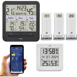 TFA Dostmann TFA.me Starter Set mit WLAN Gateway und KLIMA@HOME 2 bezdrátový teploměr a vlhkoměr černá, bílá 35.8109.02