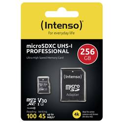 Intenso Professional paměťová kartam miniSDXC Retail 256 GB Class 10, UHS-I U3, v30 Video Speed Class Vodotěsný, Teplotně odolná