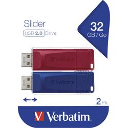 Verbatim Slider USB flash disk 32 GB červená, modrá 49327 USB 2.0