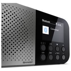 Sharp DR-P520 (GY) DR-P520 outdoorové rádio, FM, DAB, Bluetooth, s USB nabíječkou, na dotek výrazná tlačítka, černá