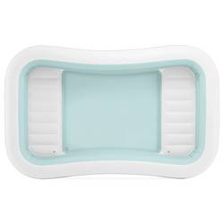 Intex „nafukovací rodinný pool“ nabízí polstrované sedačky a mnoho místa pro pohodovou rodinu – ideal pro horké dny, vhodné pro děti od 6 let.