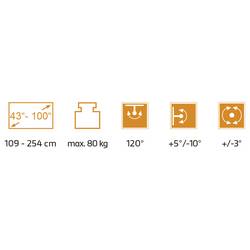 My Wall TV držák na zeď 109,2 cm (43) - 254,0 cm (100) nakláněcí