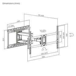 My Wall TV držák na zeď 109,2 cm (43) - 254,0 cm (100) nakláněcí