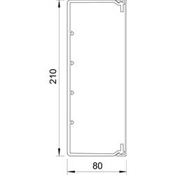 OBO Bettermann 6026192 kabelová lišta držák kabelů (d x š x v) 2000 x 210 x 80 mm 4 ks šedá