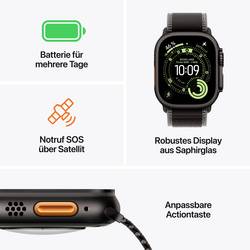 Apple Watch Ultra 3 GPS + Cellular 49 mm Titanový kryt Řemínek Alpine Loop černá L