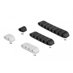 Delock příchytné klipsy kabelu termoplast černá, bílá flexibilní (Ø x v) 5 mm x 10 mm 10 ks 18400
