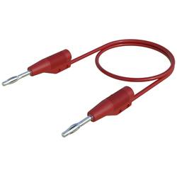 Hirschmann Test & Measurement MVL F 2/50 měřicí kabel lamelová zástrčka 2 mm lamelová zástrčka 2 mm 0.50 m červená 1 ks