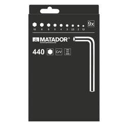 Matador Schraubwerkzeuge inbus sada klíčů 1.5 mm, 2 mm, 2.5 mm, 3 mm, 4 mm, 5 mm, 5.5 mm, 6 mm, 8 mm, 10 mm 9dílná