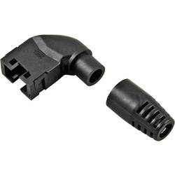 Hirose Electronic RJ45-KS90LR, RJ45 konektor, ochranná průchodka proti zlomu, počet pólů: 8P8C, černá, 1 ks