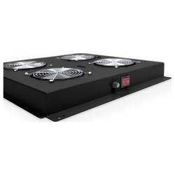 Digitus DN-19 FAN-4-B-N 19 palec 4 x větrák pro datové skříně 1 U pevná vestavba, s vypínačem Vhodné pro hloubku skříně: od 600 mm černá (RAL 9005)