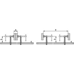 Bessey SLV150M šroubová svěrka Rozpětí (max.):1500 mm Vnější délka: 1700 mm Délka vyložení:120 mm