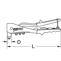 KS Tools 1509510 Ruční nýtovací kleště 270.0 mm 1 ks