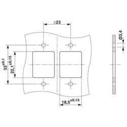 Phoenix Contact 1413961, RJ45 pouzdro, montážní rám, kov, 1 ks