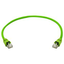 Telegärtner 100008107 RJ45 síťové kabely, propojovací kabely CAT 6A SF/UTP 0.5 m zelená S průchodkou chránící proti zlomení 1 ks