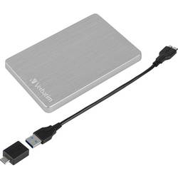 Verbatim Store´n´Go ALU Slim, Stor n Go, 1 TB, externí HDD 6,35 cm (2,5), USB 3.2 (Gen 1x1) , stříbrná, 53663