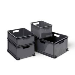 Curver 174214 Úložný box, Unibox Classic M, stohovatelné, (š x v x h) 430 x 160 x 350 mm, stříbrná, 1 ks