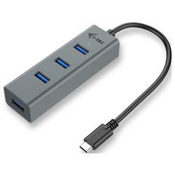 i-tec C31HUBMETAL403 USB Hub 4 porty USB-A USB 3.2 Gen1 5 GBit/s šedá I-TEC USB C Metal HUB 4 Port passive