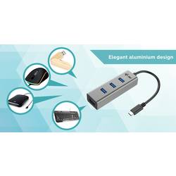 i-tec C31HUBMETAL403 USB Hub 4 porty USB-A USB 3.2 Gen1 5 GBit/s šedá I-TEC USB C Metal HUB 4 Port passive