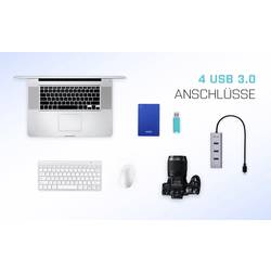 i-tec C31HUBMETAL403 USB Hub 4 porty USB-A USB 3.2 Gen1 5 GBit/s šedá I-TEC USB C Metal HUB 4 Port passive