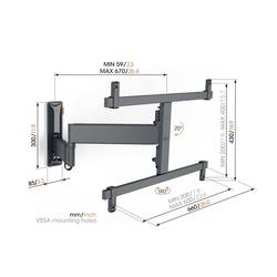 Vogels TVM 3665 TV držák na zeď 101,6 cm (40) - 195,6 cm (77) nakláněcí, naklápěcí