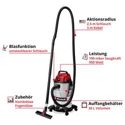Einhell TC-VC 3055 S 2342235 mokrý/suchý vysavač 30 l
