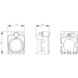 Siemens 3SU1500-0AA10-0AA0 3SU15000AA100AA0 Holder 3násobné provedení (š x v) 30 mm x 40 mm šedá, černá 1 ks