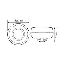 ESYLUX EB10431289 na strop, na omítku stropní detektor přítomnosti osob 360 ° bílá IP54
