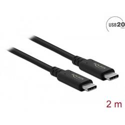 Delock Kabel USB-C USB 4.0 USB-C ® zástrčka, USB-C ® zástrčka 2.00 m černá 86980