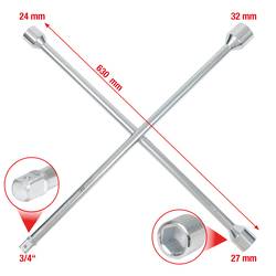Křížový klíč na kola pro nákladní vozidla, 3/4„x24x27x32mm KS Tools 518.1155