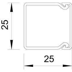 OBO Bettermann 6026419 kabelová lišta (d x š x v) 2000 x 25 x 25 mm 1 ks kamenná šedá