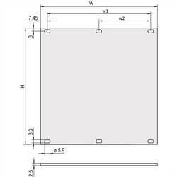nVent SCHROFF 30847463 Přední panel 2 ks