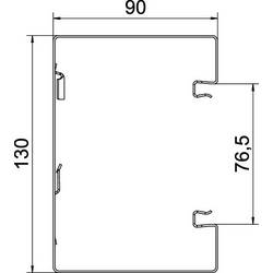 OBO Bettermann 6277300 parapetní lišta (d x š) 2000 mm x 130 mm 1 ks bílá