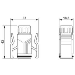 Phoenix Contact 1414383, RJ45 konektor, zástrčka, rovná, šedá, 1 ks