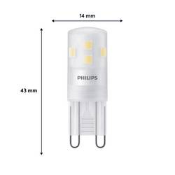 Philips LED 929003790501 LED Energetická třída (EEK2021) E (A - G) G9 speciální tvar 2 W = 25 W teplá bílá (Ø x d) 14 mm x 43 mm 1 ks
