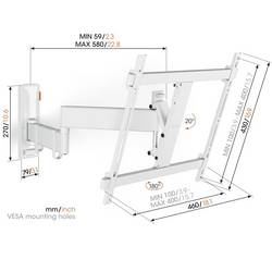 Vogels TVM 3445 TV držák na zeď 81,3 cm (32) - 165,1 cm (65) nakláněcí, naklápěcí